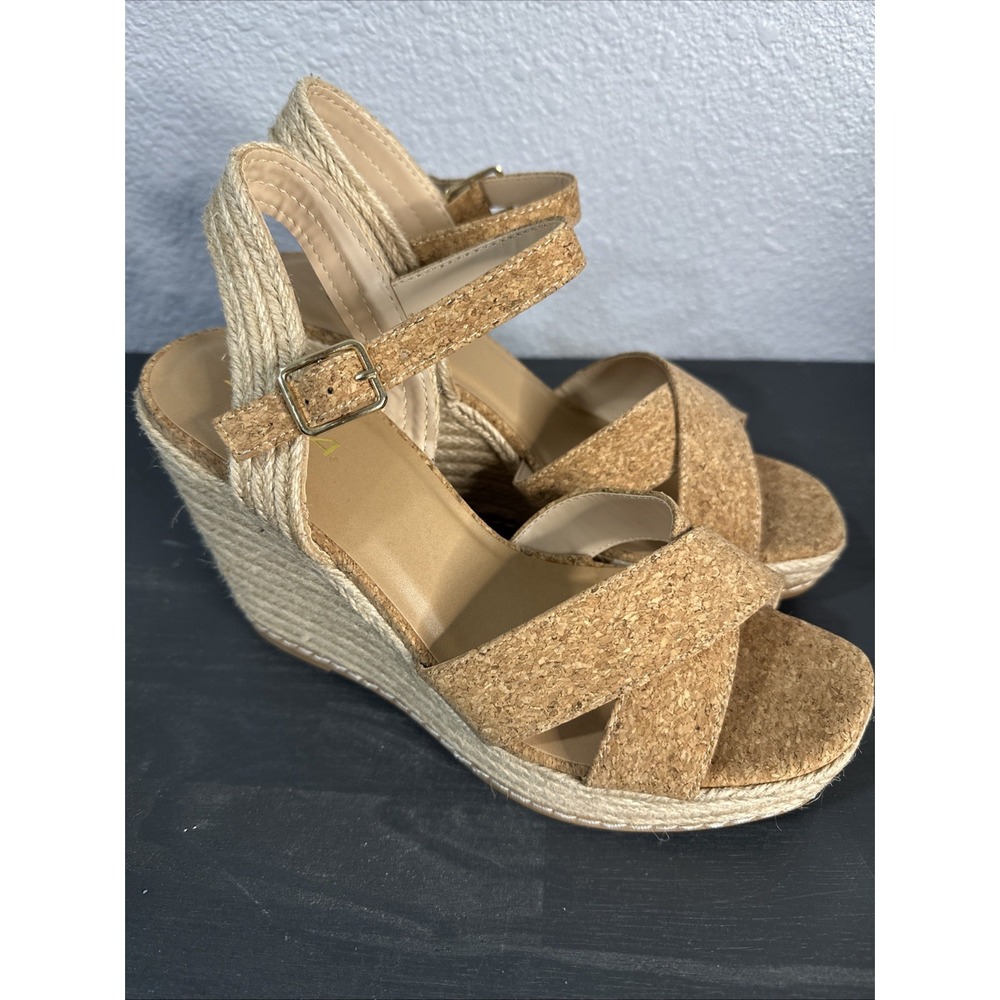 Soda Melany Open Toe Shoes Women High Wedge Sandals Sz‎ 10 NEW